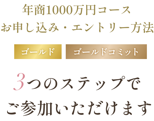 年商1000万円コース
お申し込み・エントリー方法